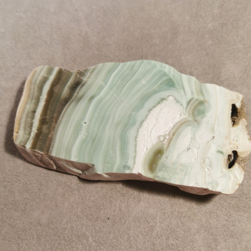 Aragonite verte - tranche pièce unique 3 - chakra pistache